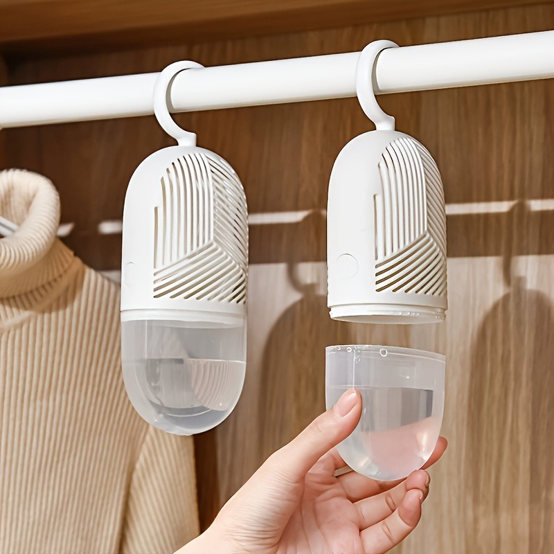 Idli Steamer Mold - กล่องดูดความชื้นสำหรับเสื้อผ้า แบบแขวน ใช้ซ้ำได้ ป้องกันเชื้อรา พร้อมที่เก็บน้ำและตะขอ สำหรับตู้เสื้อผ้า