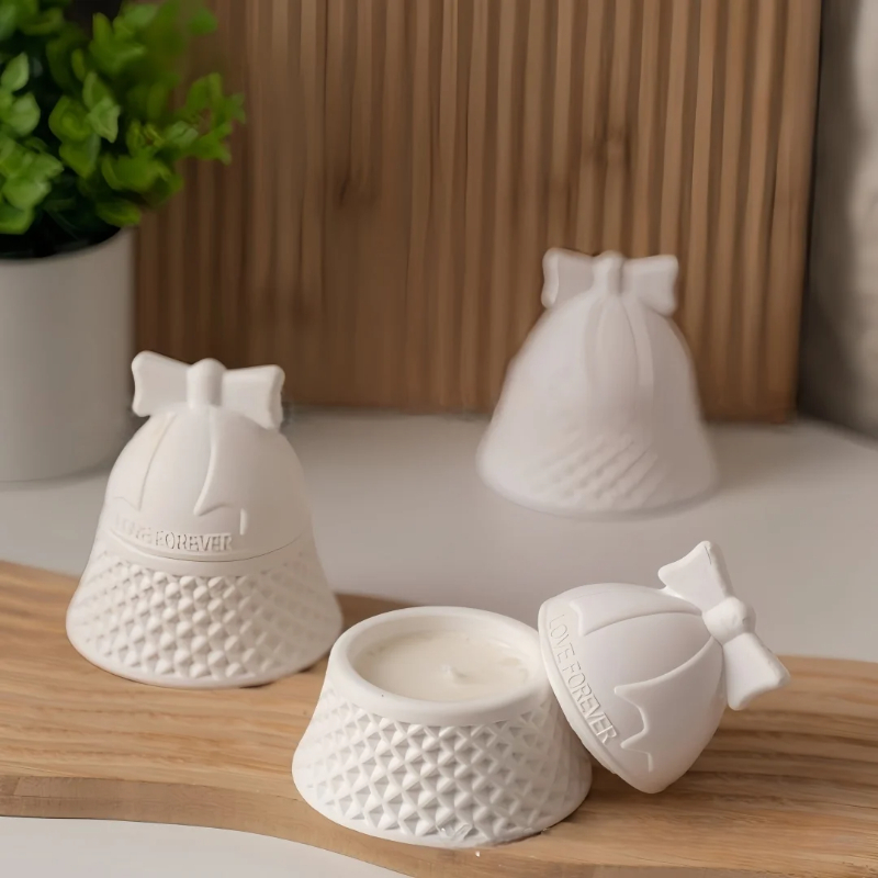 Idli Steamer Mold - แม่พิมพ์ซิลิโคนรูประฆังคริสต์มาส สำหรับทำเทียนหอม ถ้วยยิปซัม กระปุกปูนปลาสเตอร์ ภาชนะเรซิ่นอีพ็อกซี่ แม่พิมพ์ตกแต่ง