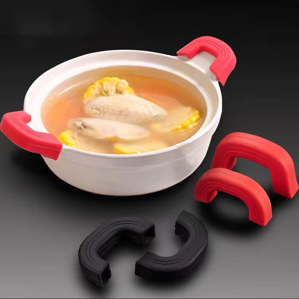 Dosa Pan Iron - 2PCS ซิลิโคน Anti-Scald หม้อ Cover หม้อหูคลิปสำหรับกระทะเหล็กหล่อกระทะเครื่องมือทำครัว
