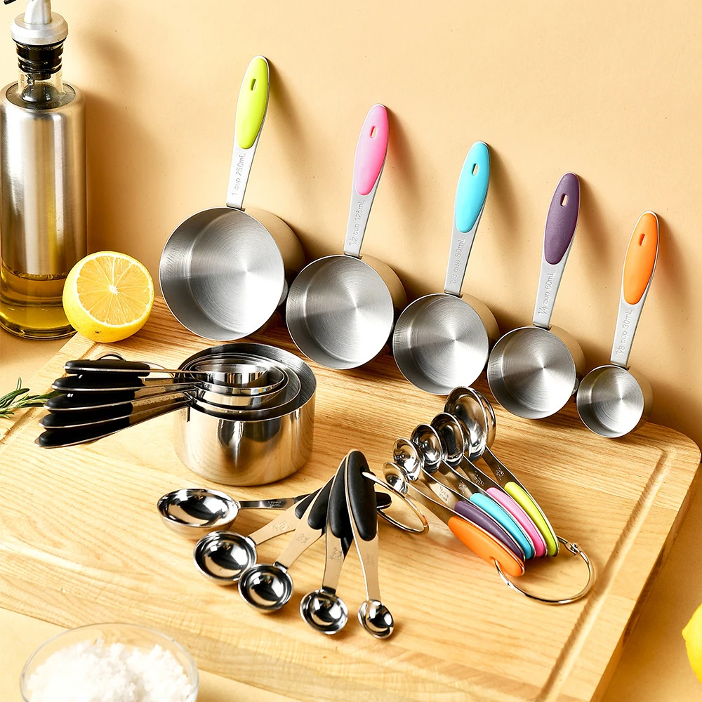 5/10 ชิ้นสแตนเลสวัดถ้วยและช้อน - Home Cooking Help บทวิจารณ์และราคา