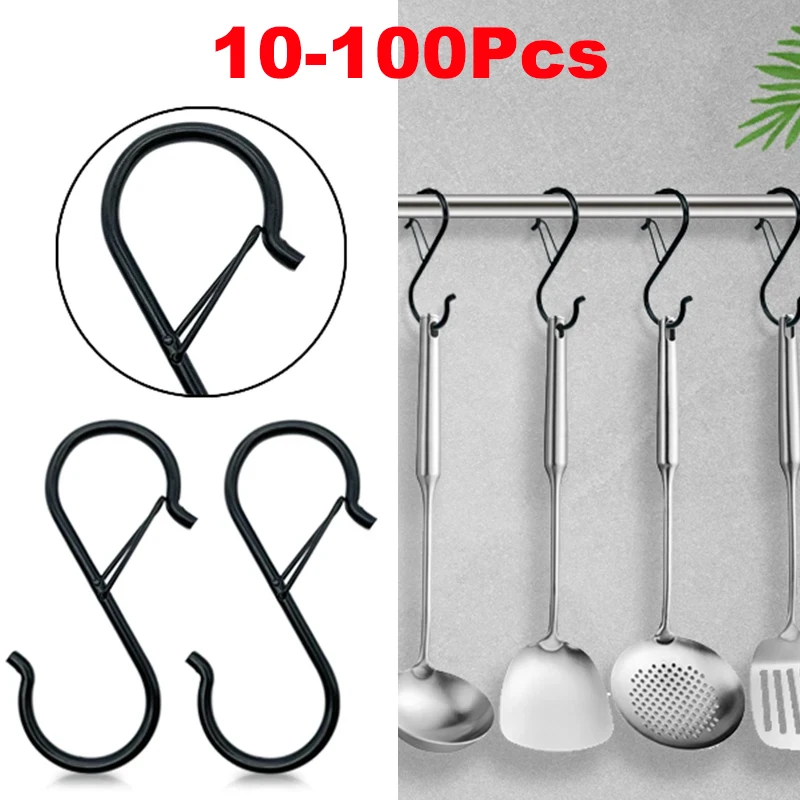 10/100pcs ตะขอแขวนโลหะ S รูปตะ - Dosa Pan Iron บทวิจารณ์และราคา