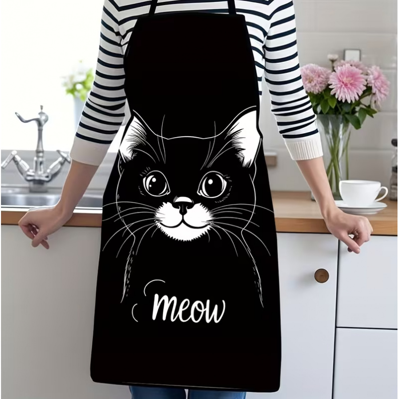 ผ้ากันเปื้อนลายแมวดำน่ารัก 1 ช - Home Cooking For Cats บทวิจารณ์และราคา