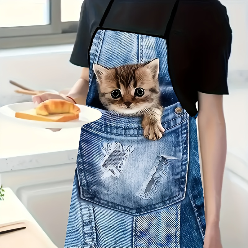 ผ้ากันเปื้อนครัวแมวกระเป๋าสีฟ้ - Home Cooking For Cats บทวิจารณ์และราคา