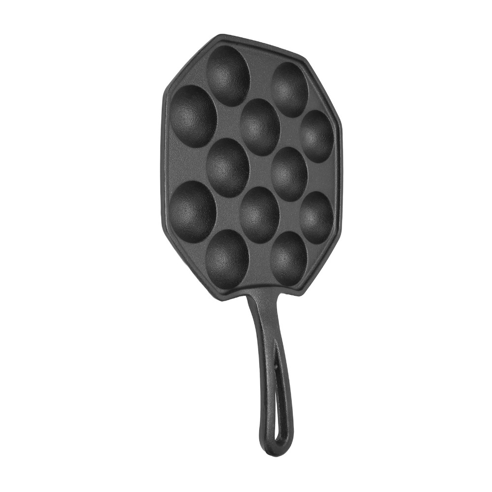 กระทะเหล็กหล่อสำหรับทอดไข่  ไม - Takoyaki Pan Cast บทวิจารณ์และราคา