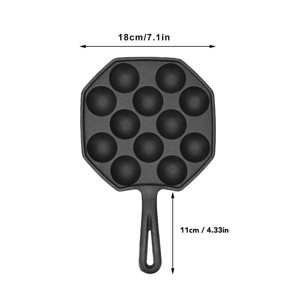 กระทะเหล็กหล่อสำหรับทอดไข่  ไม - Takoyaki Pan Cast บทวิจารณ์และราคา