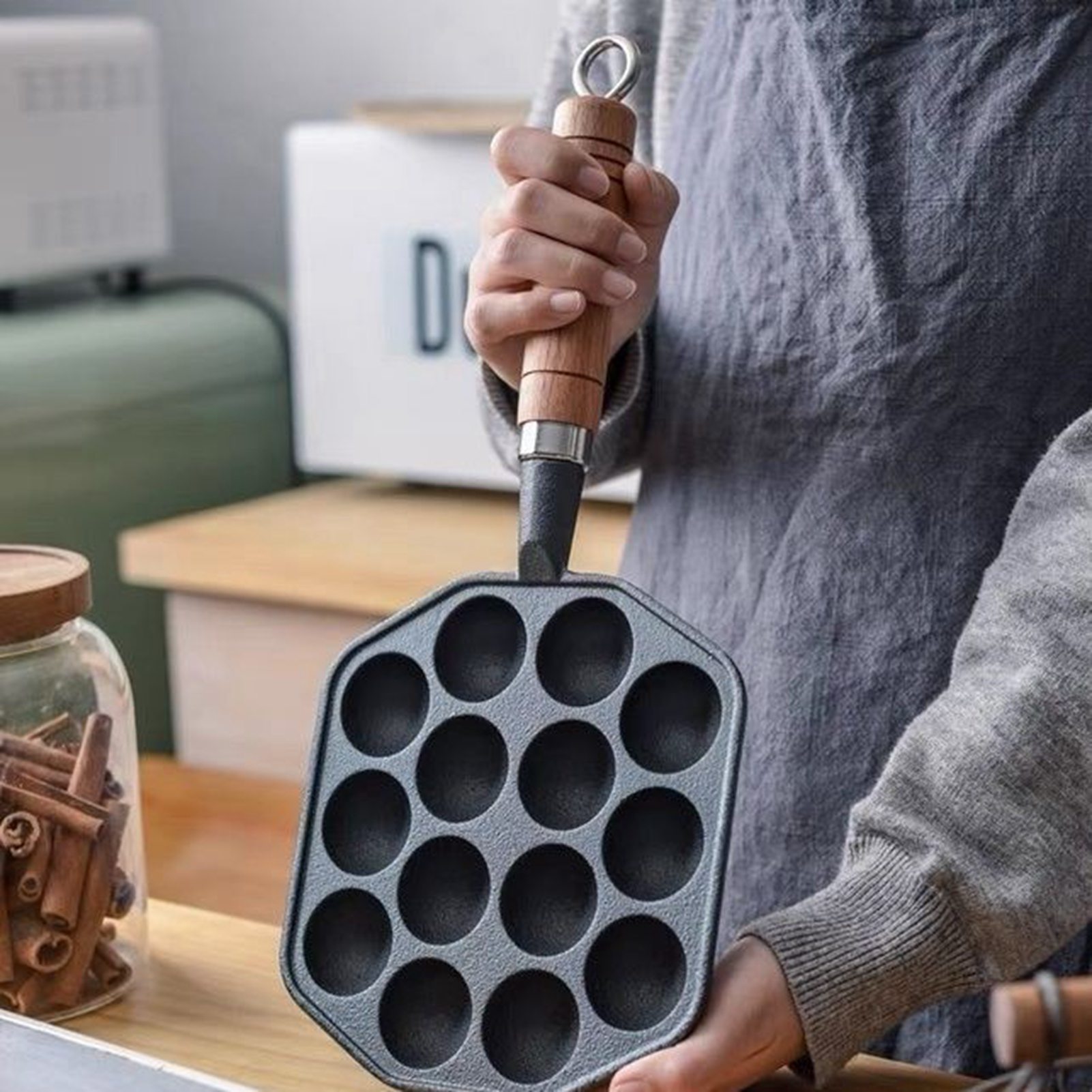 กระทะย่างทาโกะยากิทําความสะอาด - Takoyaki Pan Cast บทวิจารณ์และราคา