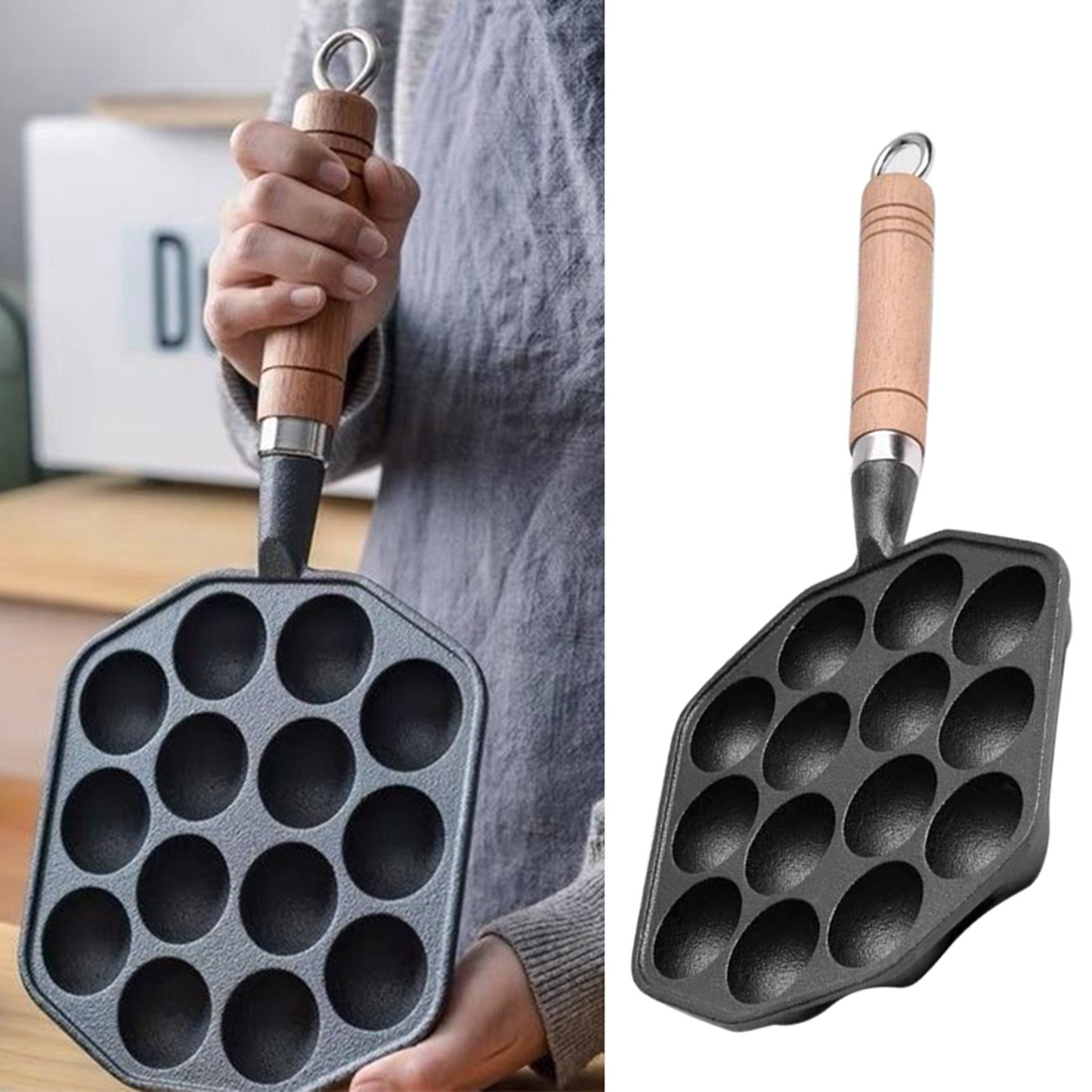 Octopus Meat Ball Mould Maker  - Takoyaki Pan Cast บทวิจารณ์และราคา