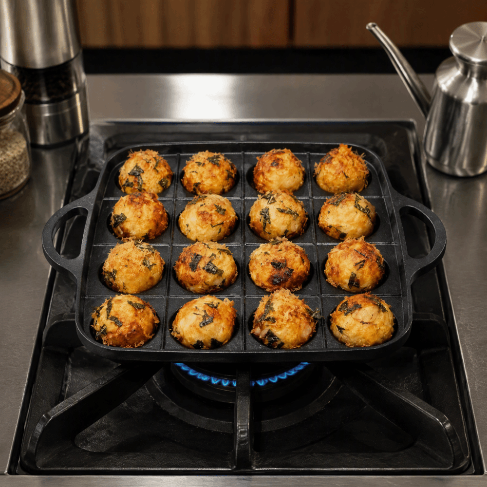 กระทะทาโกะยากิสีดำใหม่ ทำจากอะ - Takoyaki Pan Cast บทวิจารณ์และราคา