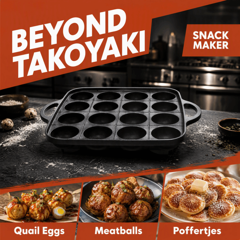 กระทะทาโกะยากิสีดำใหม่ ทำจากอะ - Takoyaki Pan Cast บทวิจารณ์และราคา