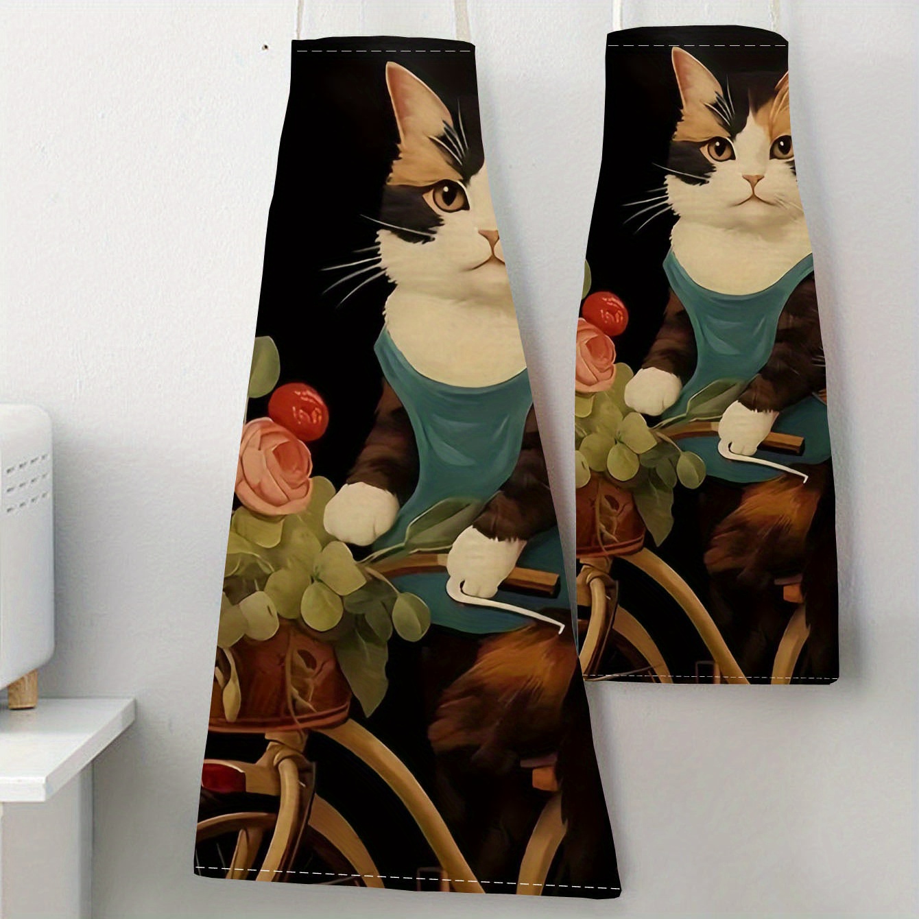 ผ้ากันเปื้อนลินินลายแมวตลกใส่แ - Home Cooking For Cats บทวิจารณ์และราคา