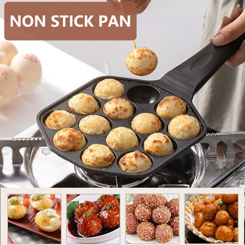 12/14หลุม Takoyaki กระทะไม้ Ha - Takoyaki Pan Cast บทวิจารณ์และราคา